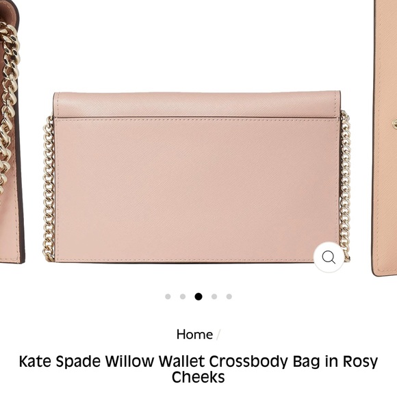 Kate Spade willow wallet crossbody purse + wallet, rosy cheeks light pink - Picture 3 of 12